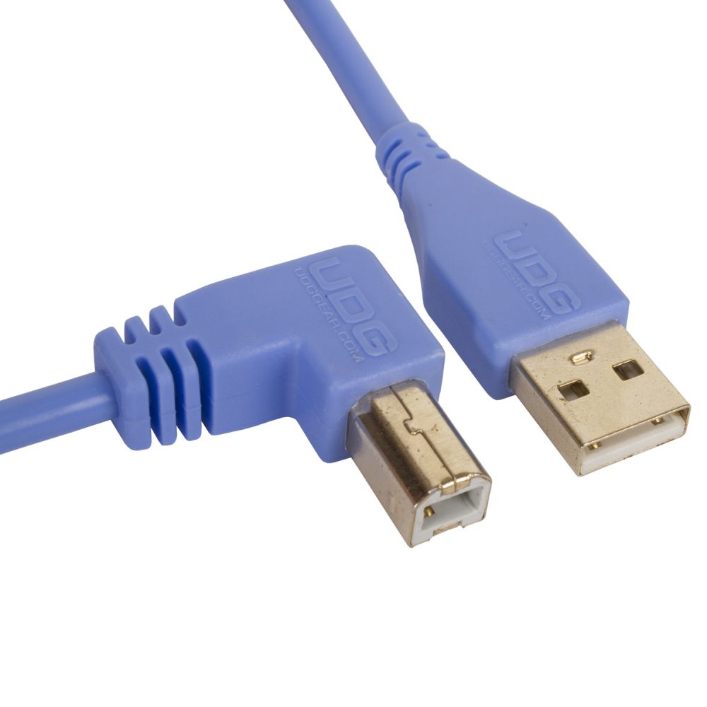 UDG Ultimate Audio Cable USB 2.0 A-B Light Blue Angled 1m по цене 1 130 ₽