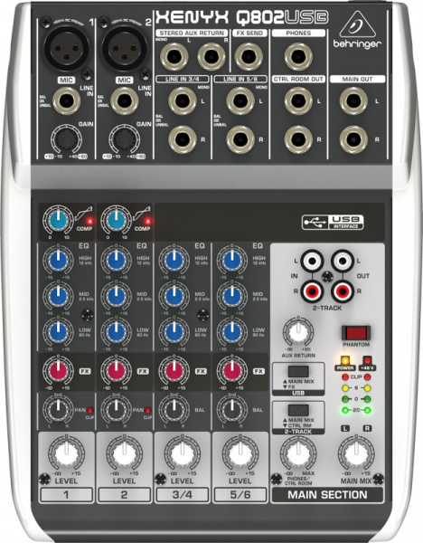 Behringer XENYX Q802USB по цене 8 400.00 ₽