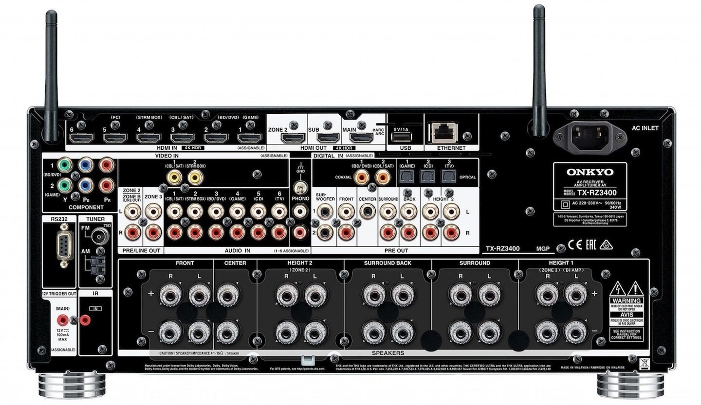 Onkyo TX-RZ3400 Black по цене 290 000 ₽