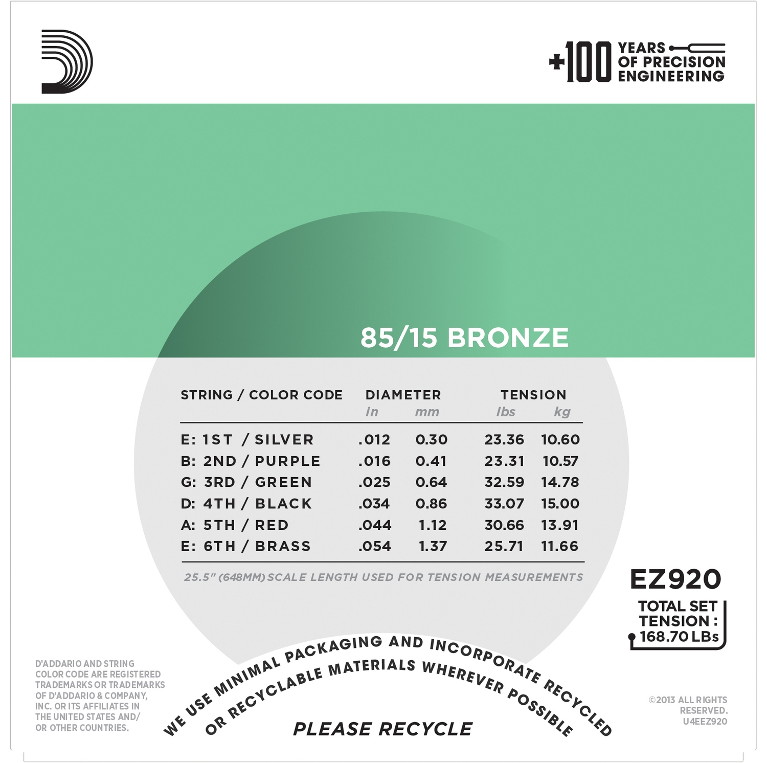 D'Addario EZ920 по цене 1 100 ₽