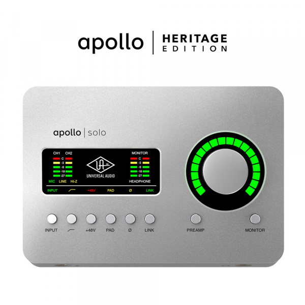 Universal Audio Apollo Solo USB Heritage Edition по цене 74 770 ₽