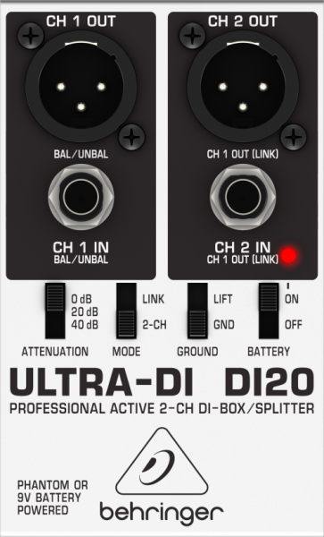 Behringer ULTRA-DI DI20 по цене 2 850 ₽