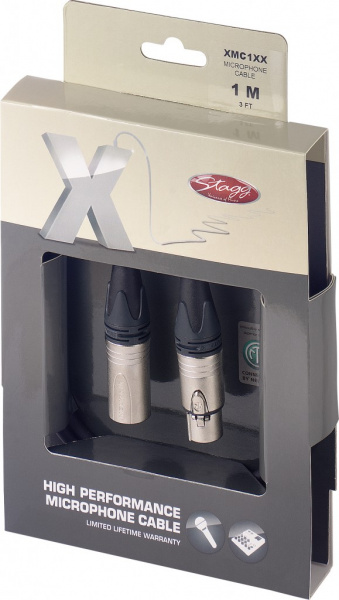 STAGG XMC1XX Кабель XLR f - XLR m по цене 1 600 ₽