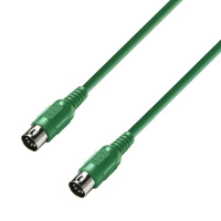 Adam Hall Cables K3 MIDI 0075 GRN - MIDI Cable 0.75 m Green по цене 350 ₽