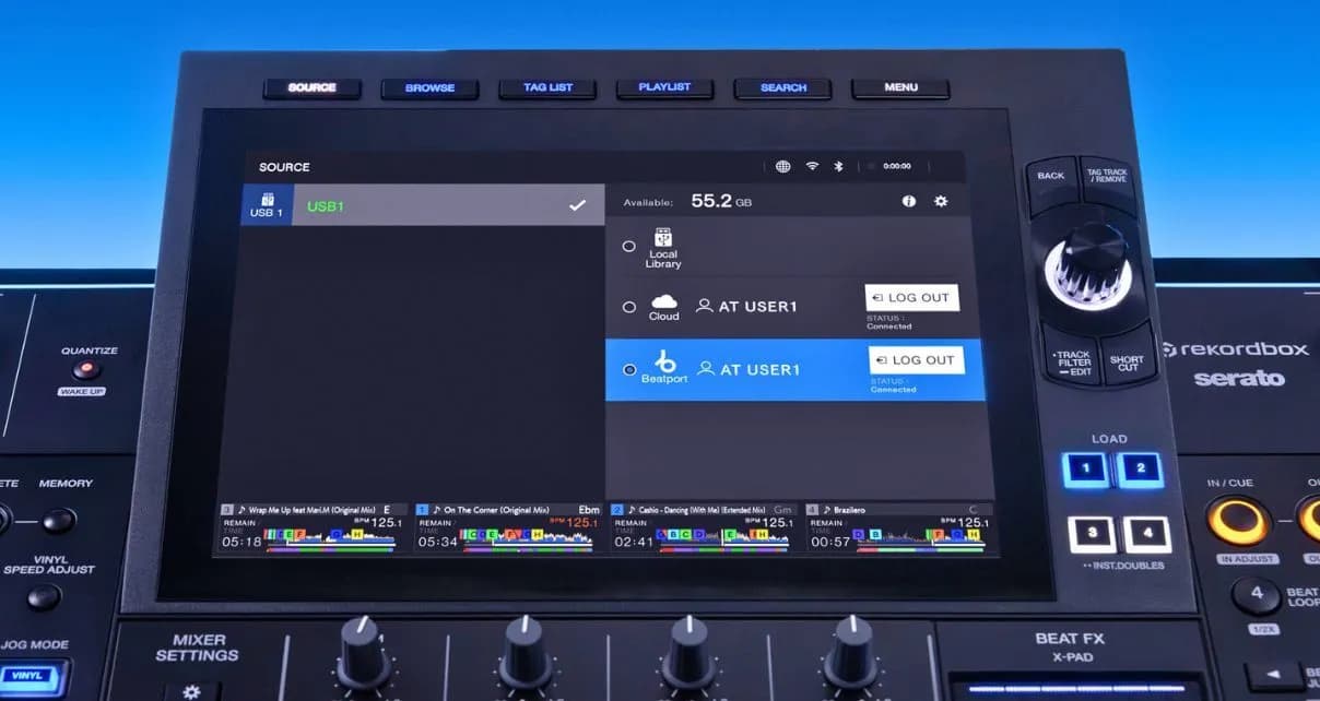 Пользователи XDJ-AZ могут получить доступ к потоковому вещанию Beatport на устройстве, а в будущем обещаны и другие сервисы. Пользователи XDJ-AZ могут получить доступ к потоковому вещанию Beatport на устройстве, а в будущем будут и другие сервисы.