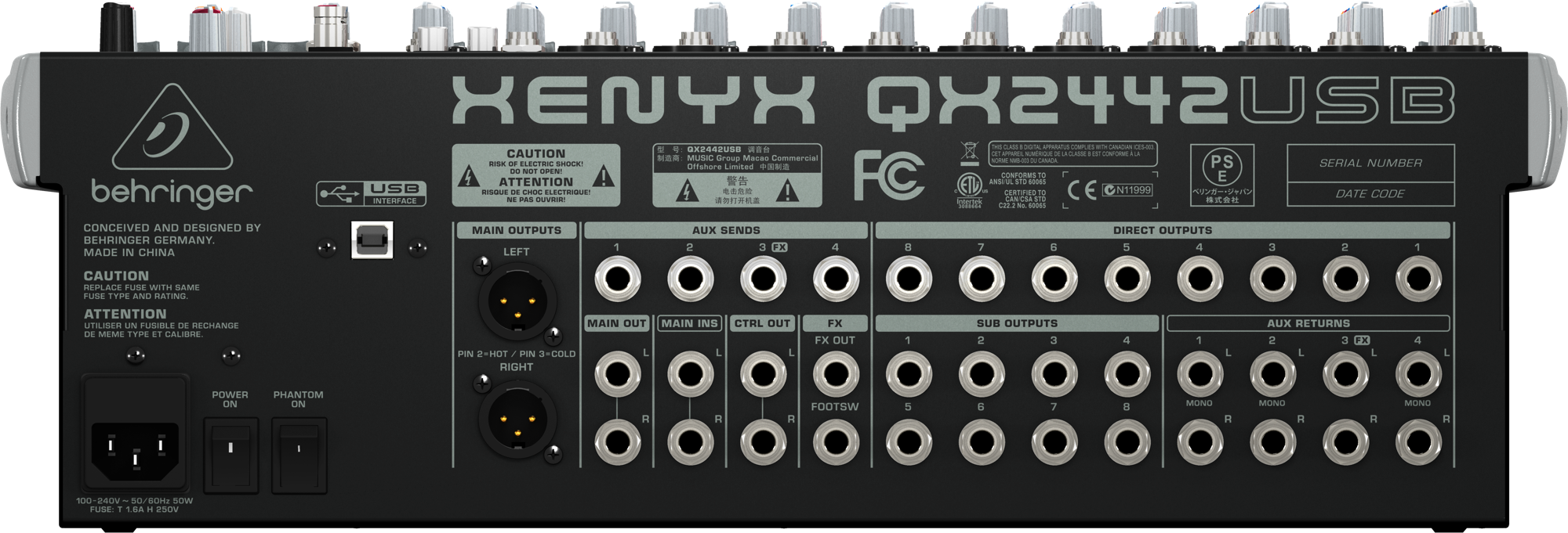 Behringer XENYX QX2442USB по цене 49 740.00 ₽