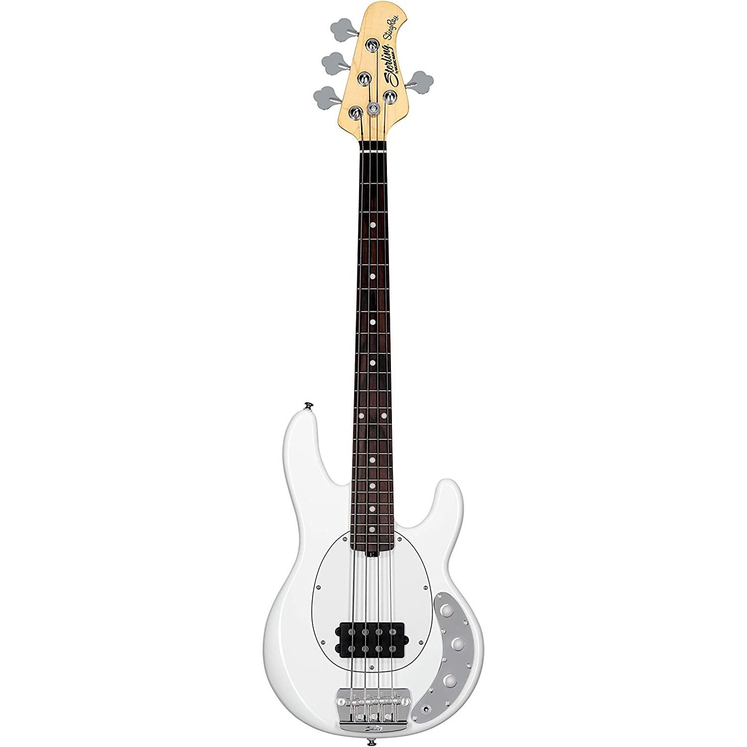 Sterling By Music Man StingRay Short Scale RAYSS4 Olympic White по цене 82 280.00 ₽