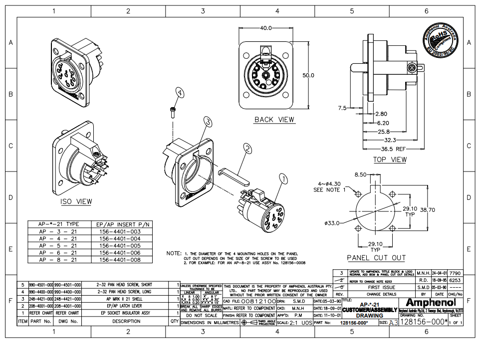 Amphenol AP-6-21 по цене 2 050 ₽