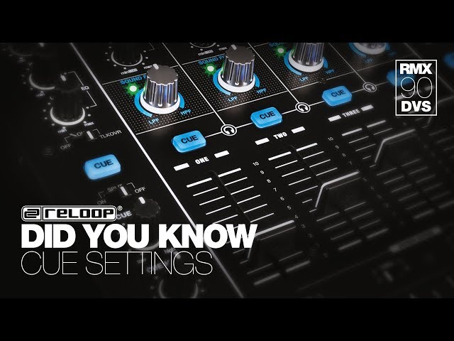 Reloop RMX-90 DVS DJ Club Mixer - How To Select Solo Or Mix CUE Mode - Did You Know? (Tutorial)