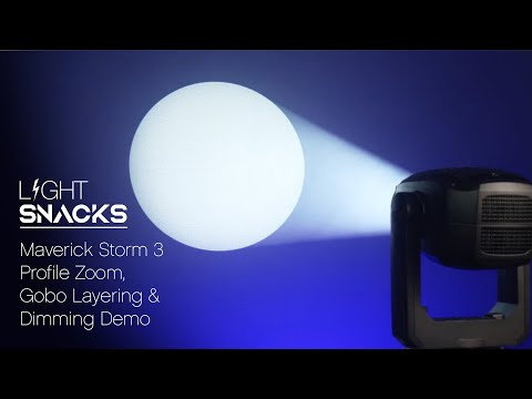 Light Snacks: Maverick Storm 3 Profile Zoom, Gobo Layering & Dimming Demo