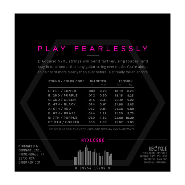 D'Addario NYXL0980 по цене 3 800 ₽