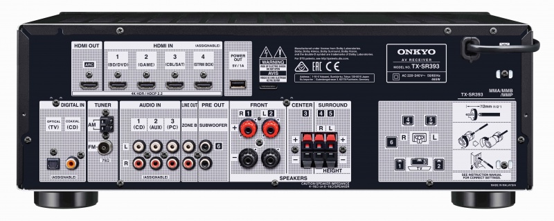 Onkyo TX-SR393 Black по цене 33 000 ₽