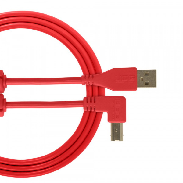 UDG Ultimate Audio Cable USB 2.0 A-B Red Angled 1m по цене 940 ₽