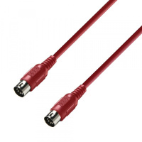 Adam Hall Cables K3 MIDI 0150 RED - MIDI Cable 1.5 m Red