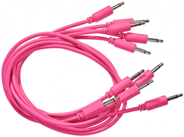 Black Market Modular patchcable 5-Pack 100 cm pink