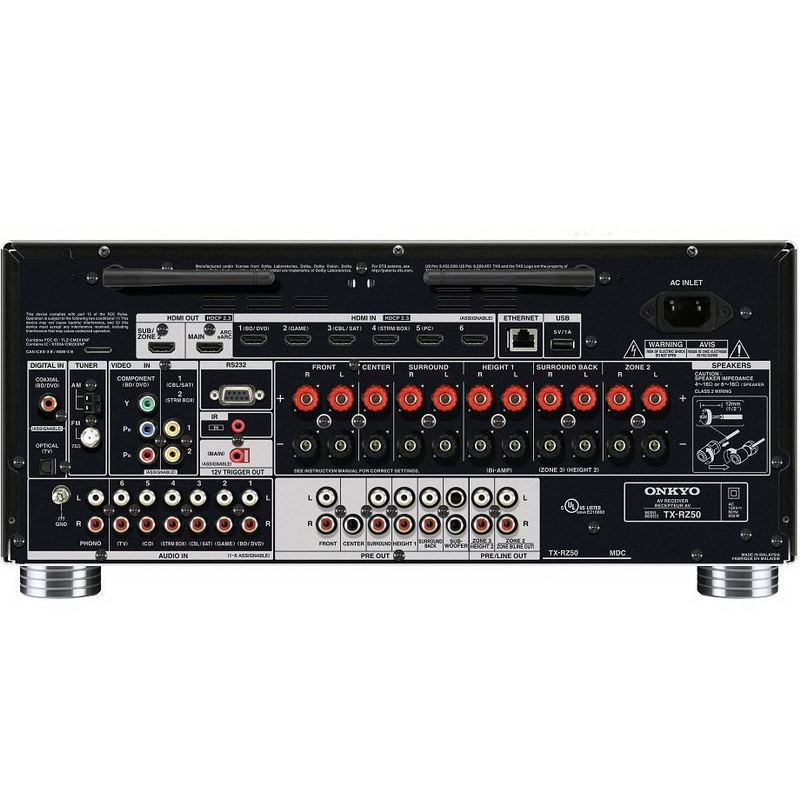 Onkyo TX-RZ50 Black по цене 166 000 ₽