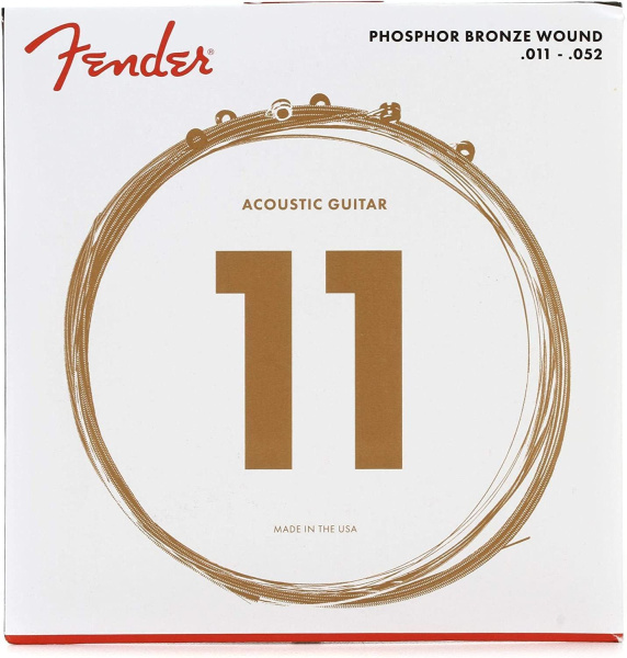 Fender Strings New Acoustic 60Cl Ph0S Bronze 11-52 по цене 1 100.00 ₽