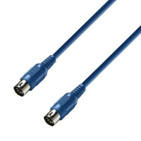 Adam Hall Cables K3 MIDI 0075 BLU - MIDI Cable 0.75 m Blue по цене 350 ₽