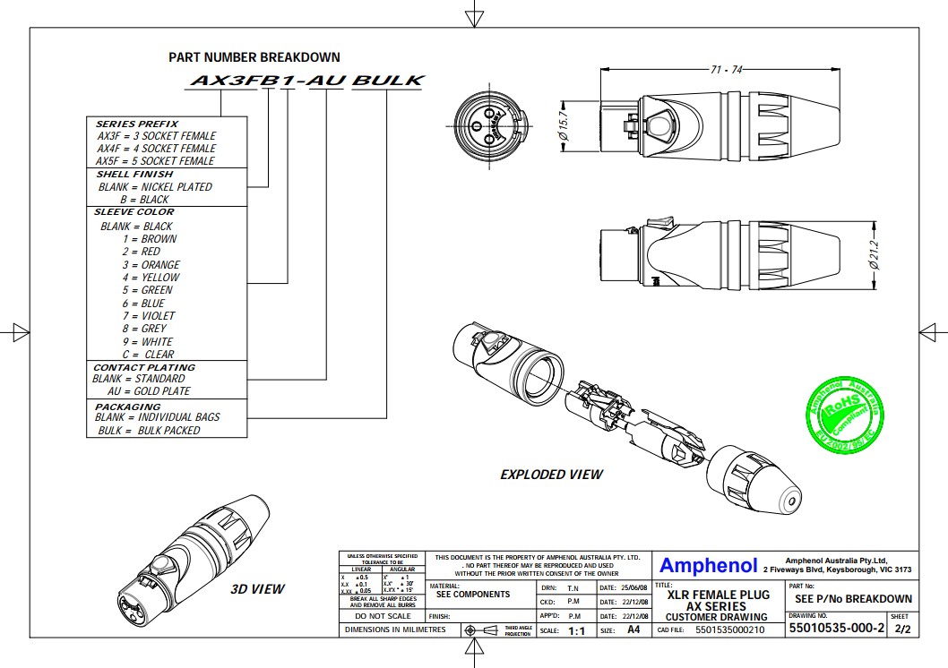 Amphenol AX5F по цене 1 400 ₽