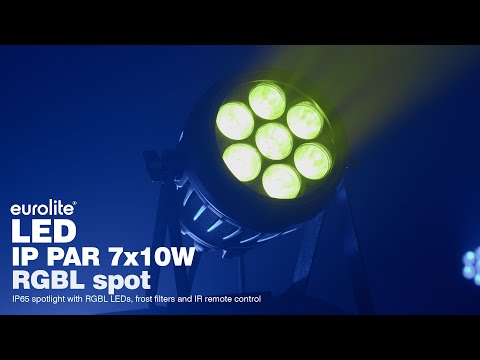 EUROLITE LED IP PAR 7x10W RGBL spot