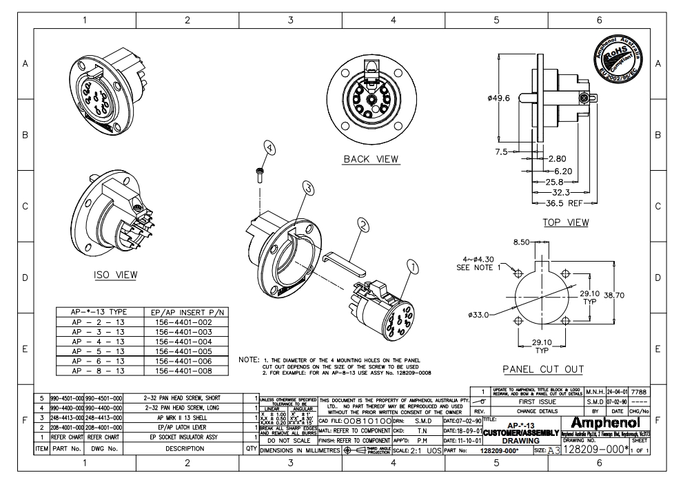 Amphenol AP-4-13 по цене 1 200 ₽