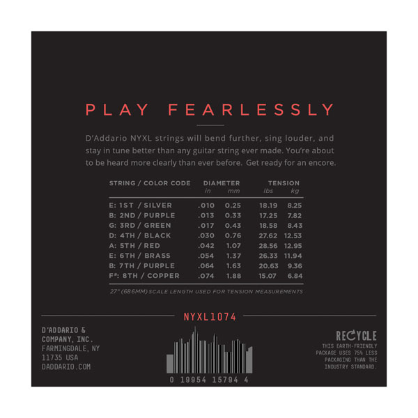 D'Addario NYXL1074 по цене 4 000 ₽