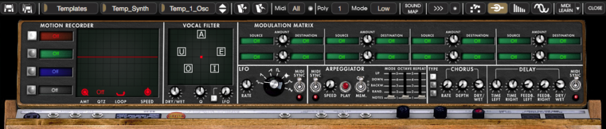 Arturia MINI-V матрица модуляции Arturia MINI-V матрица модуляции