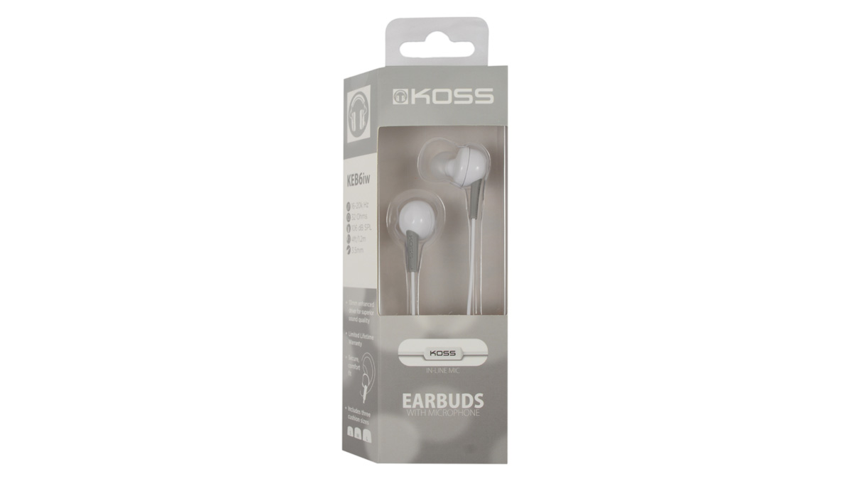 KOSS KEB6i W White по цене 590.00 ₽