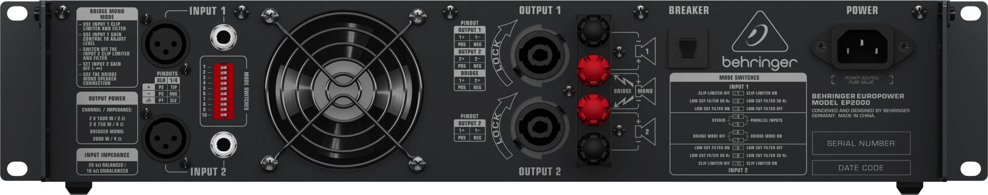 Behringer EP2000 по цене 49 740.00 ₽