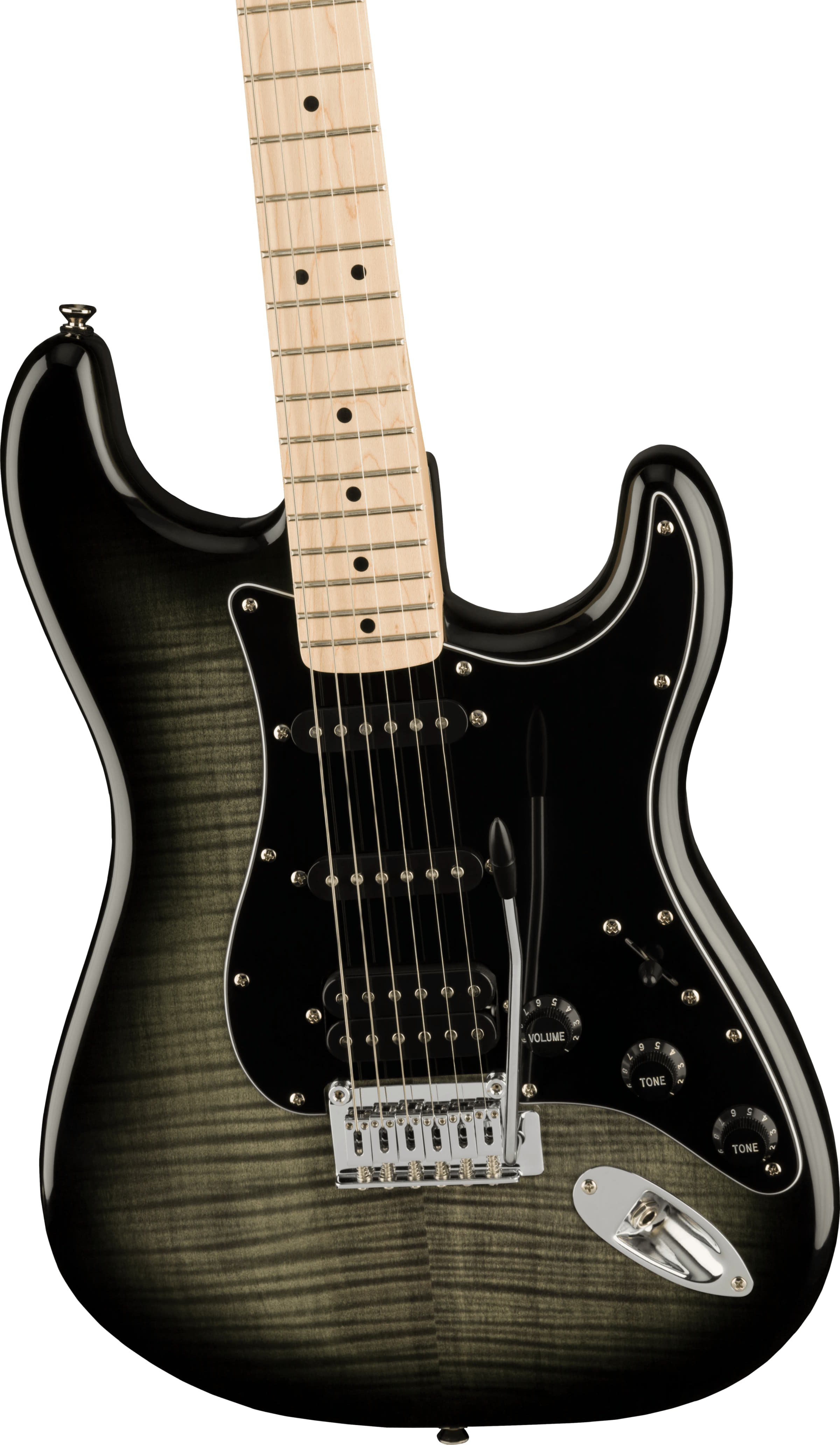 Fender Squier Affinity 2021 Stratocaster FMT HSS MN Black Burst по цене 47 300 ₽