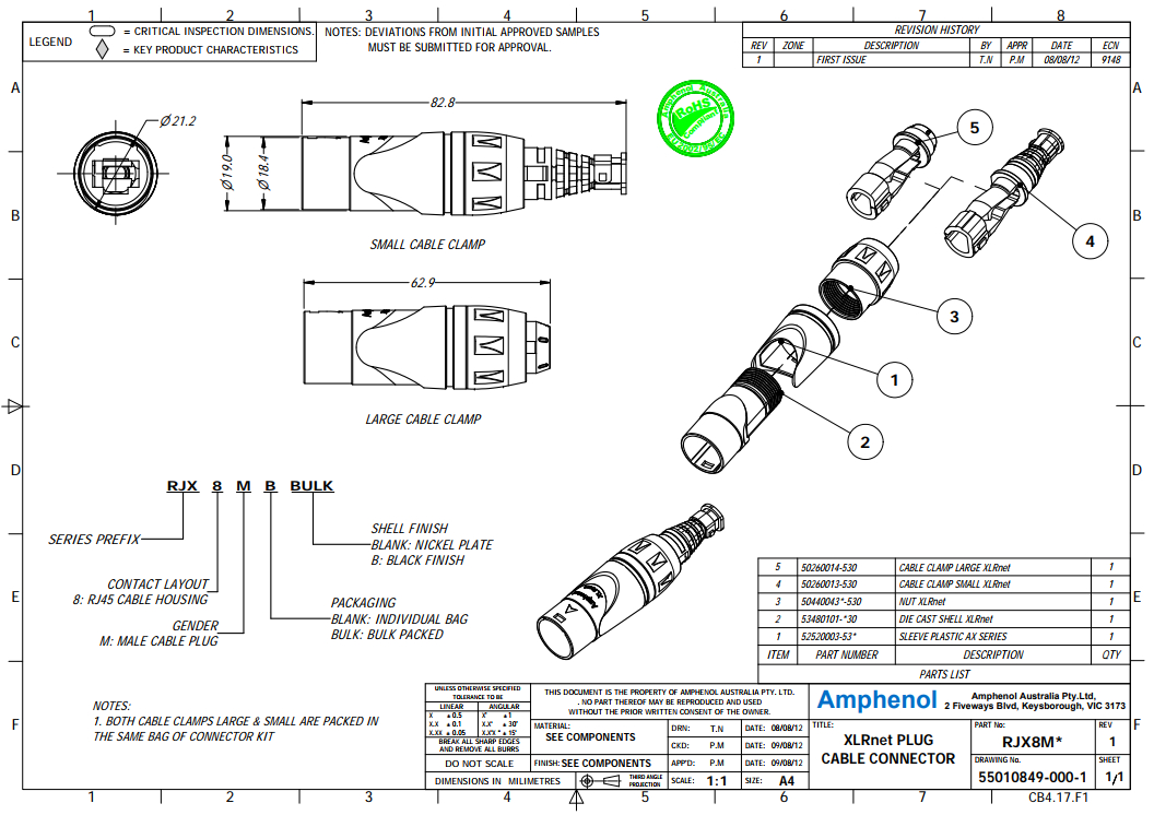 Amphenol RJX8MB по цене 721 ₽