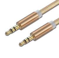 Кабель Stereo Jack 3.5 - Stereo Jack 3.5, 1 м, золотистый по цене 212.50 ₽
