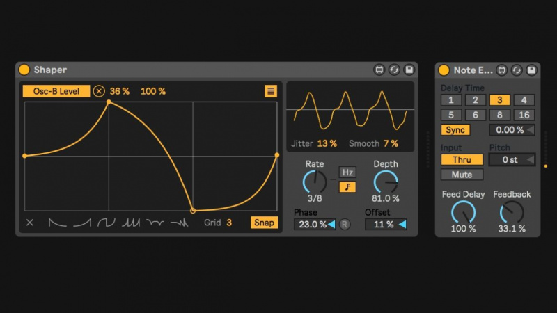 Скрытые сокровища Ableton Live 10: Shaper и Note Echo