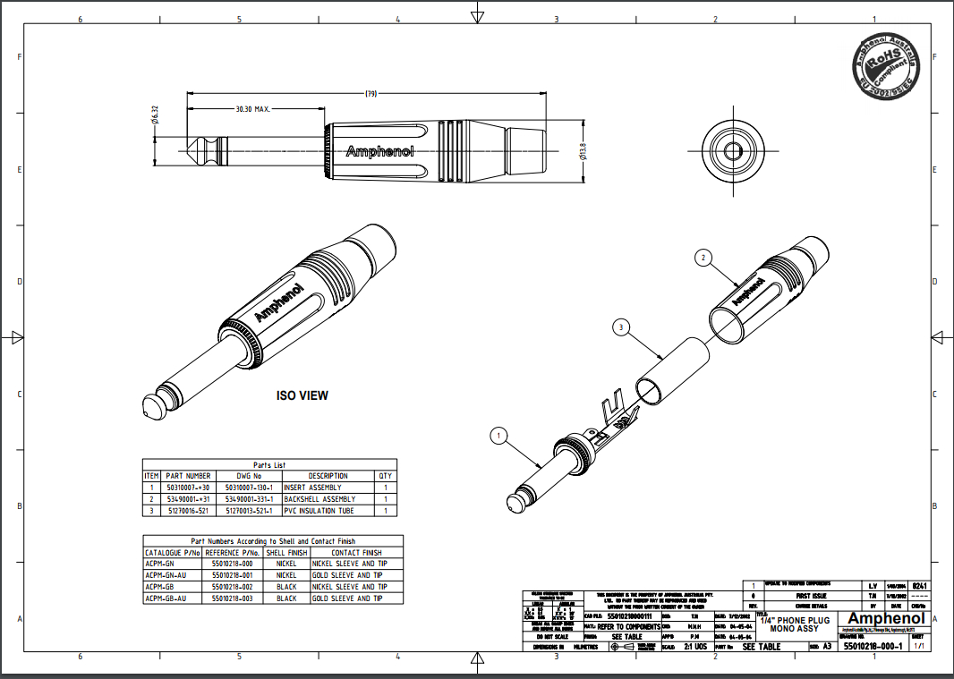 Amphenol ACPM-GN по цене 450 ₽