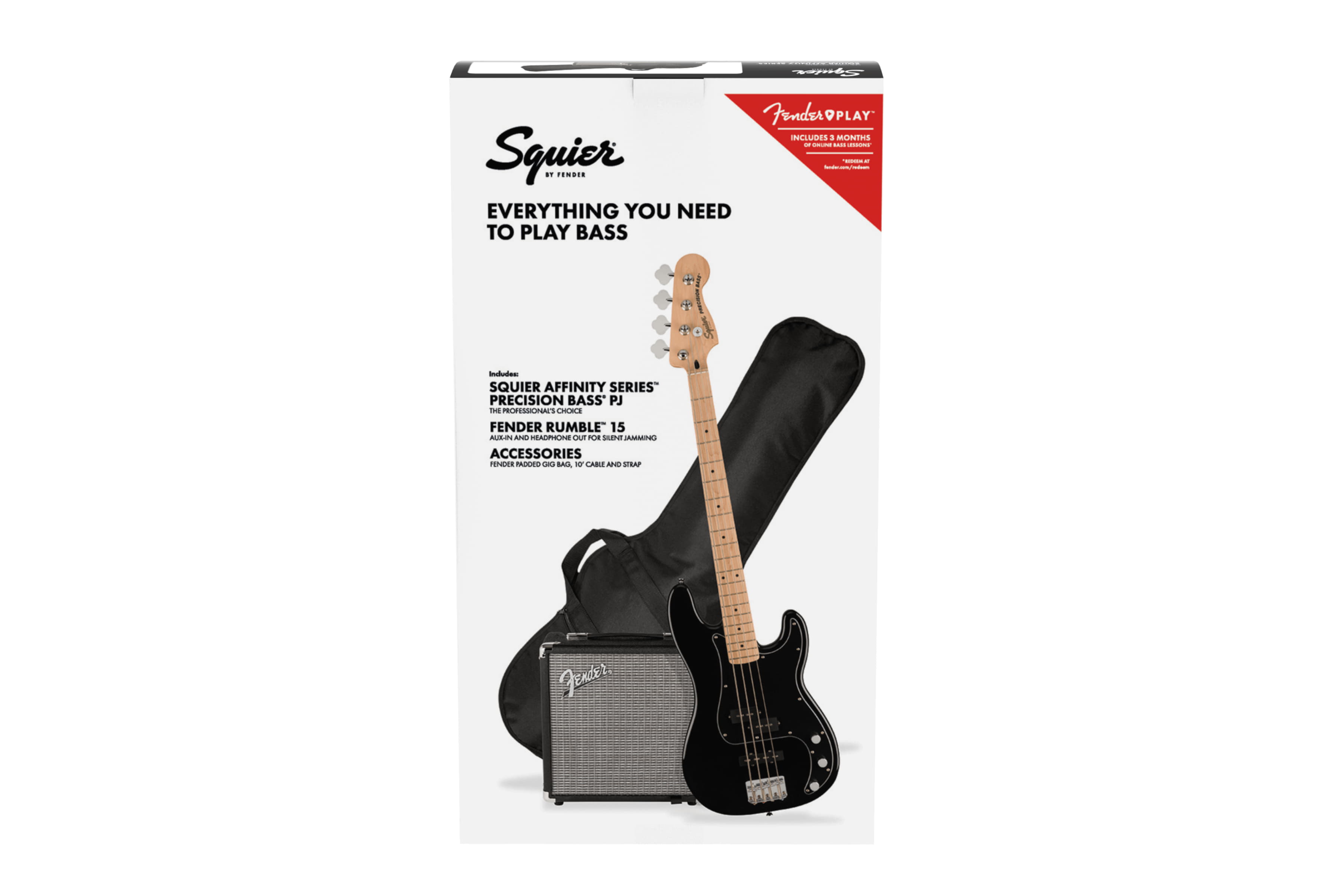 Fender Squier Affinity 2021 Precision Bass PJ Pack MN BLK по цене 70 000 ₽
