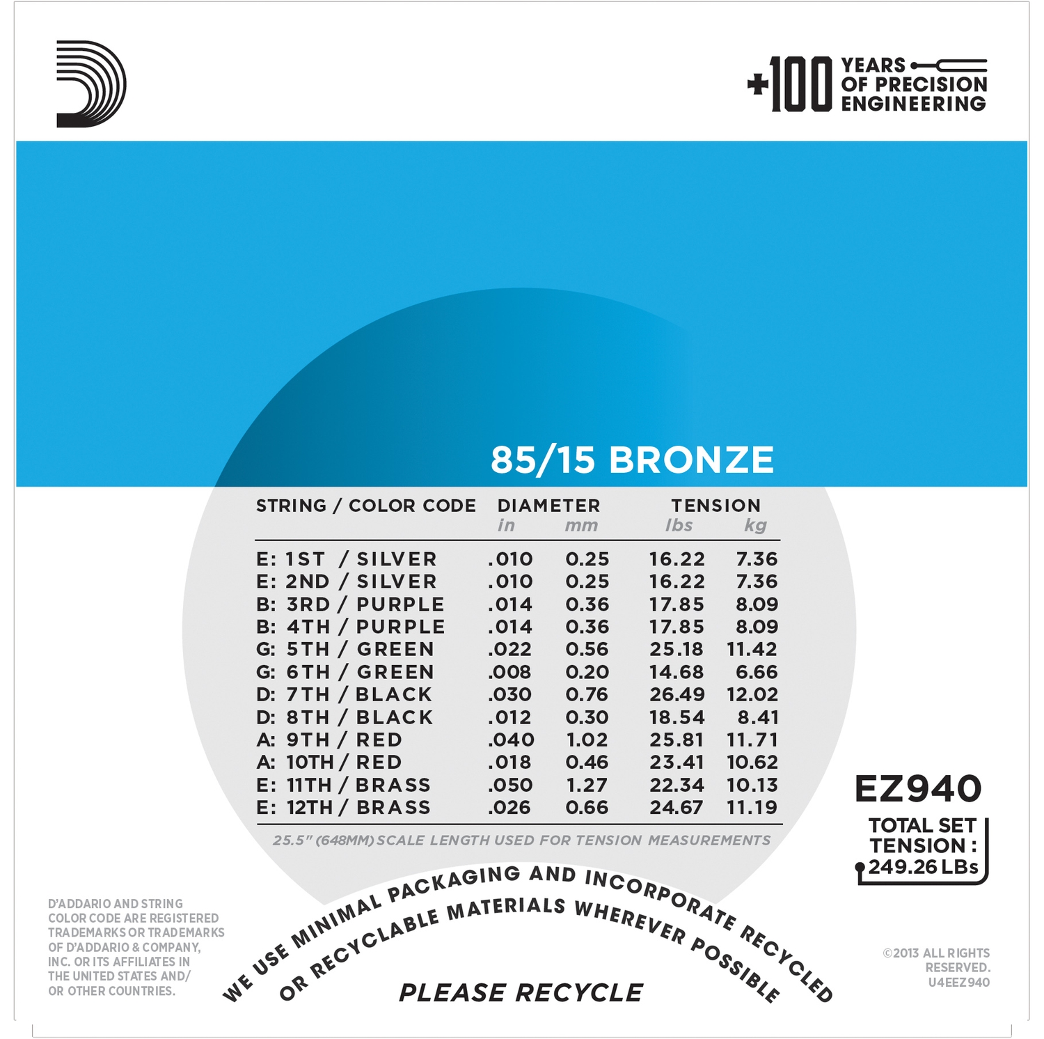 D'Addario EZ940 по цене 1 800 ₽