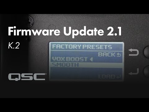 QSC K.2: Firmware Update 2.1