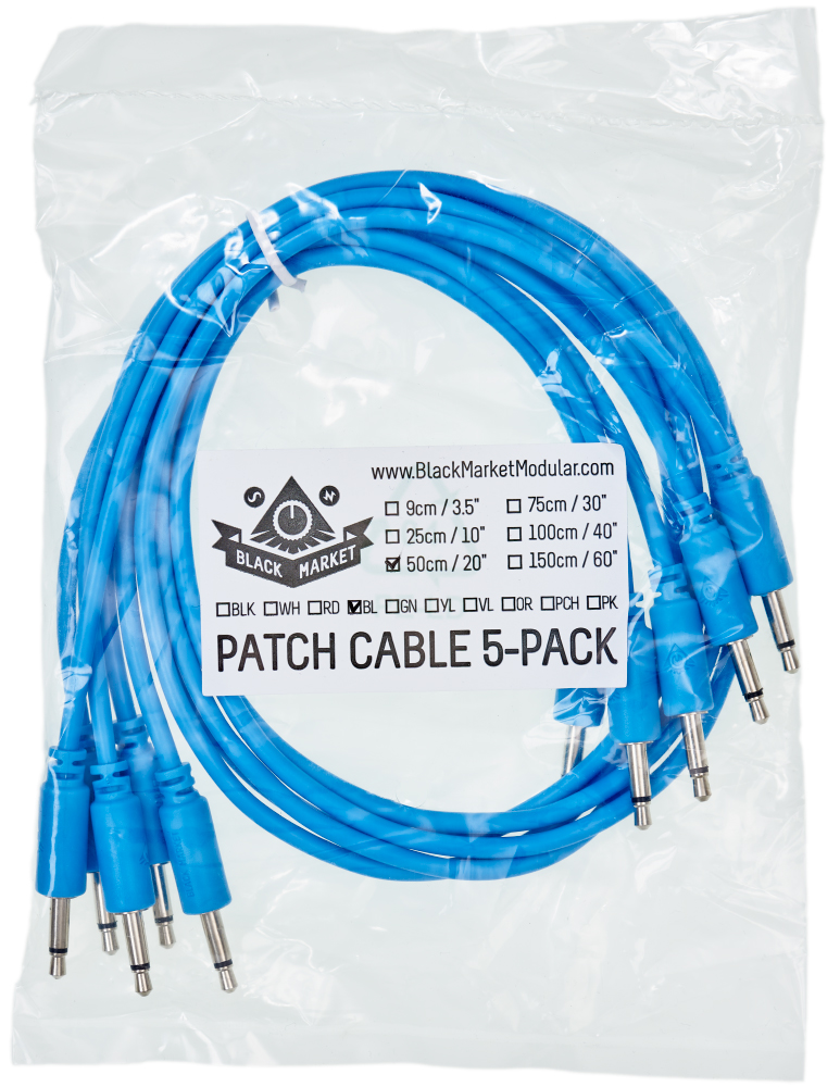 Black Market Modular patchcable 5-Pack 50 cm blue по цене 1 300 ₽