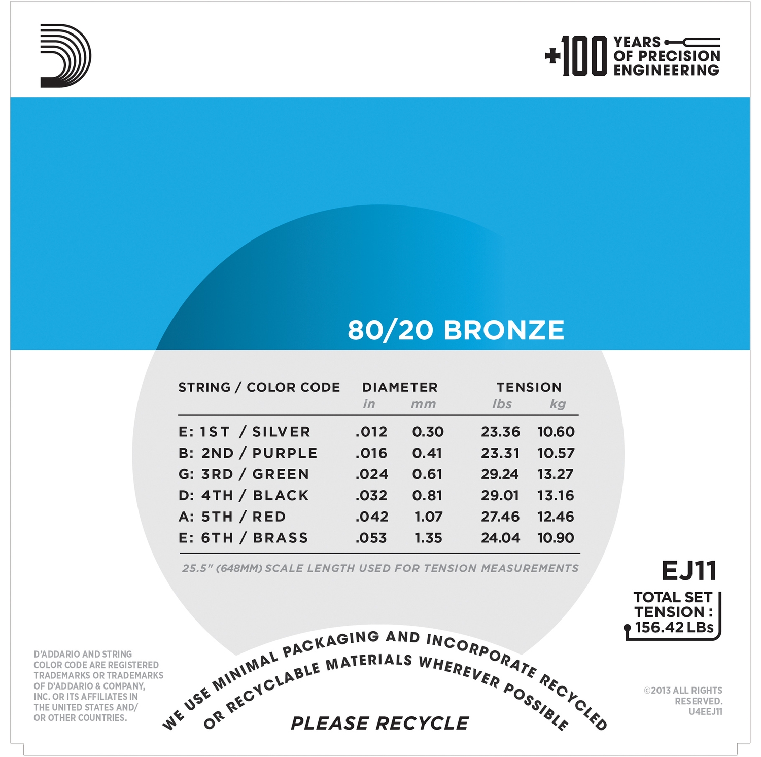 D'Addario EJ11 по цене 1 450 ₽