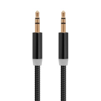 Кабель Stereo Jack 3.5 - Stereo Jack 3.5, 1 м, черный по цене 250 ₽