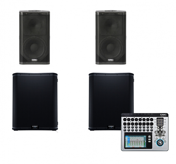 2 QSC KW122 2 QSC KS118 QSC TouchMix 16