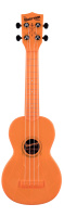 Waterman by Kala KA-SWF-OR Fluorescent Orange Soprano Ukulele