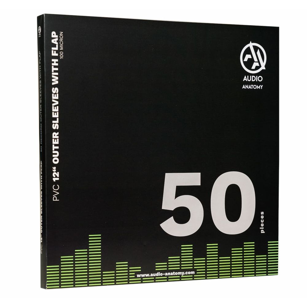 Audio Anatomy Внешние конверты для пластинок 12", 100 микрон, ПВХ, With Flap (50 шт) по цене 5 000.00 ₽