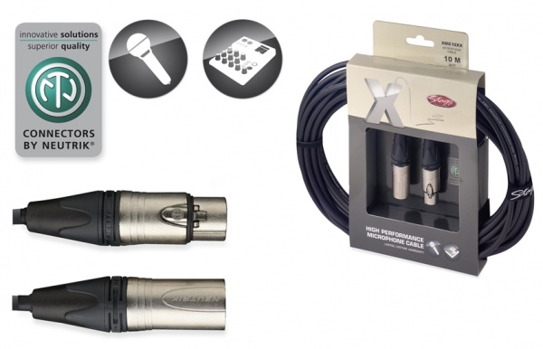 STAGG XMC10XX Кабель XLR f - XLR m по цене 3 000 ₽