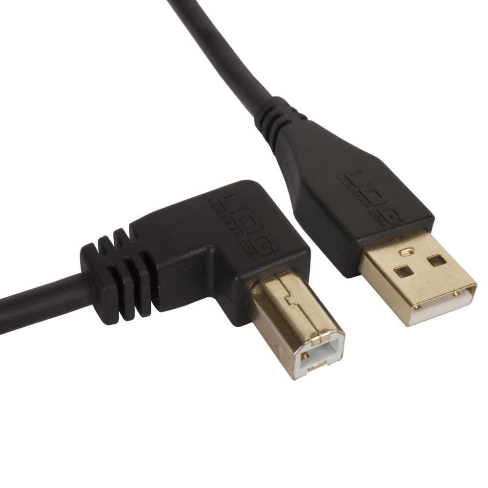 UDG Ultimate Audio Cable USB 2.0 A-B Black Angled 1m по цене 940 ₽