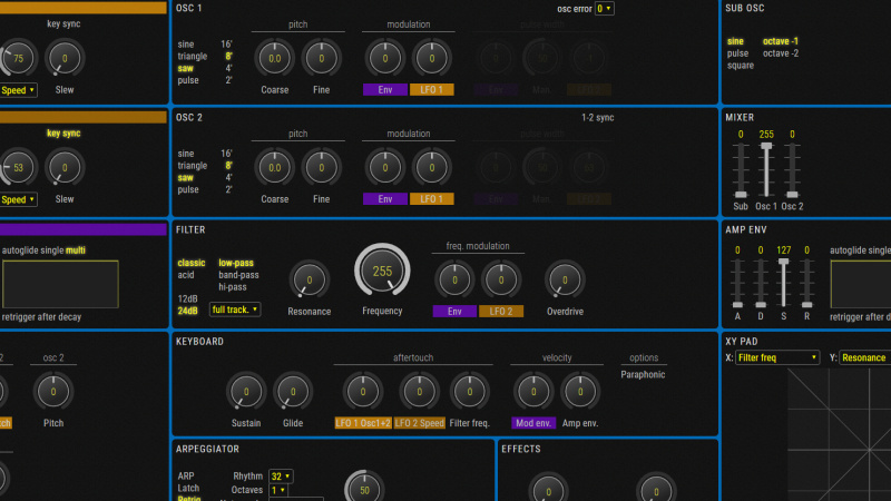 Bass Station 2. Редактор в браузере