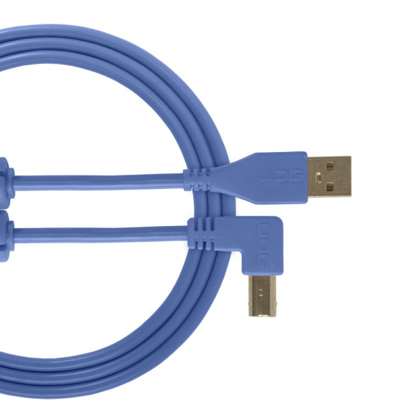 UDG Ultimate Audio Cable USB 2.0 A-B Light Blue Angled 1m по цене 940 ₽