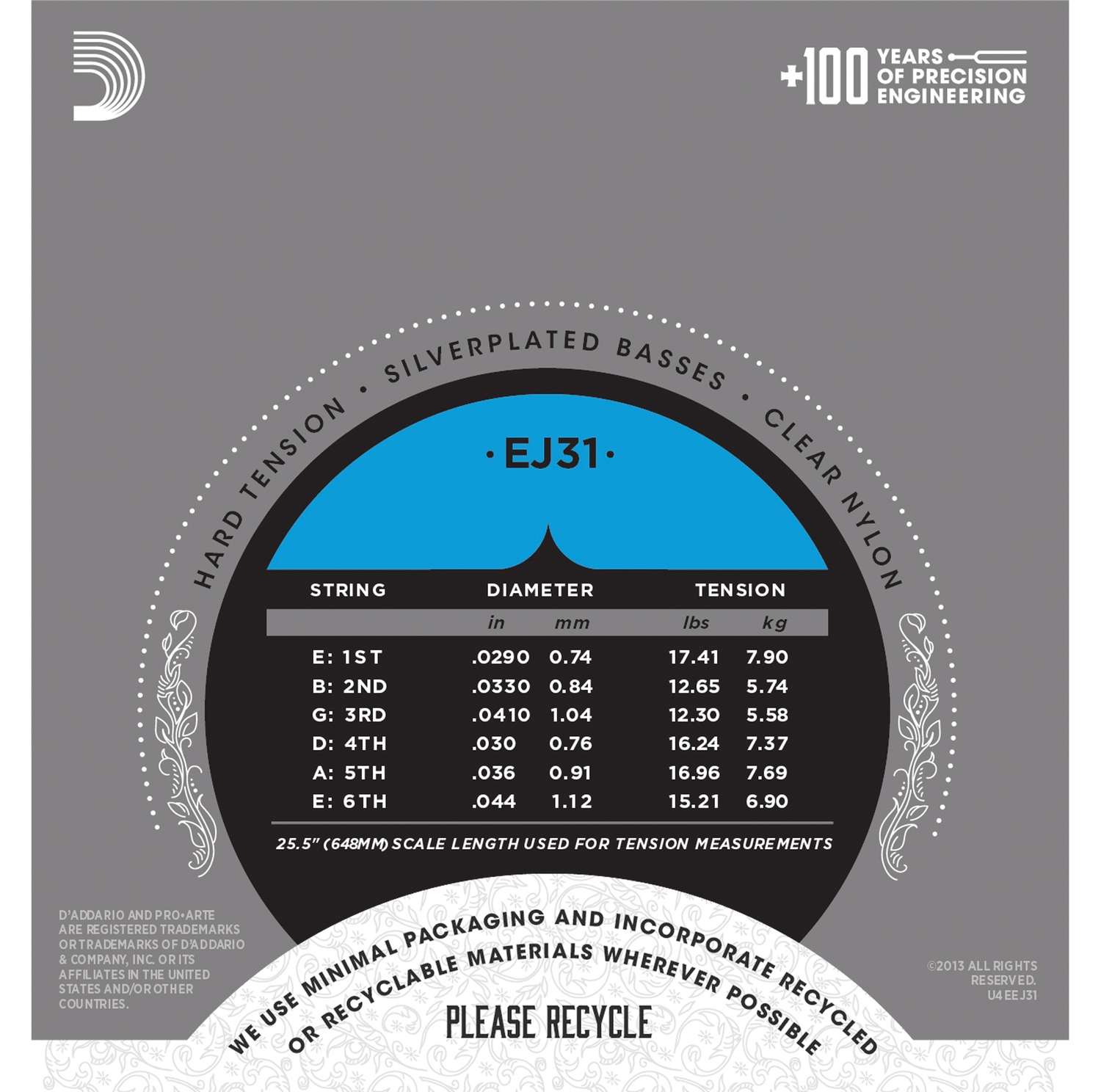 D'Addario EJ31 по цене 1 650 ₽