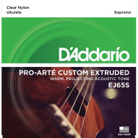 D'Addario EJ65S Pro-Arte Custom Extruded Ukulele, Soprano