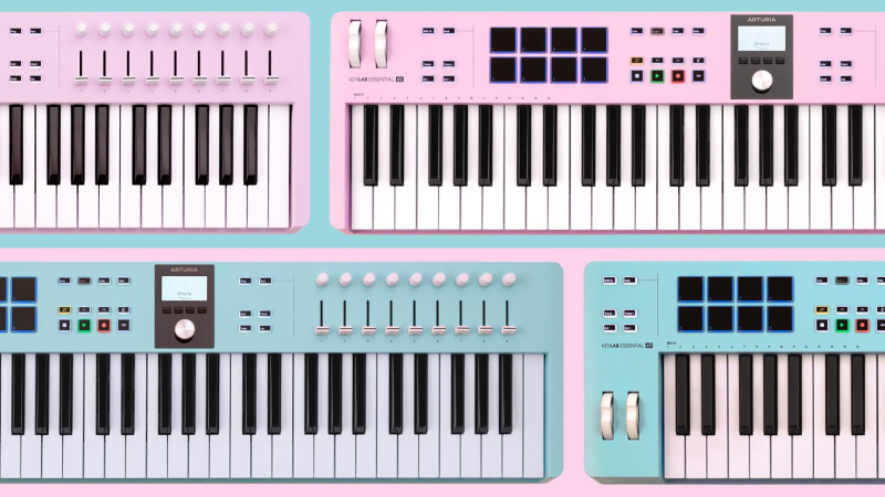 Arturia KeyLab Essential MK3 в новых расцветках: Rose Quartz и Aquamarine